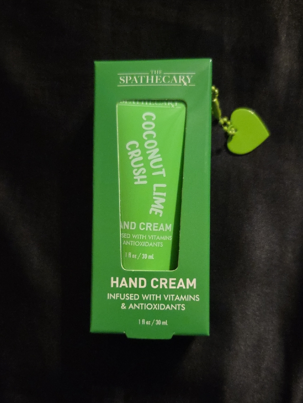 The SpaThecary Coconut Lime Crush Hand Cream With Heart Charm